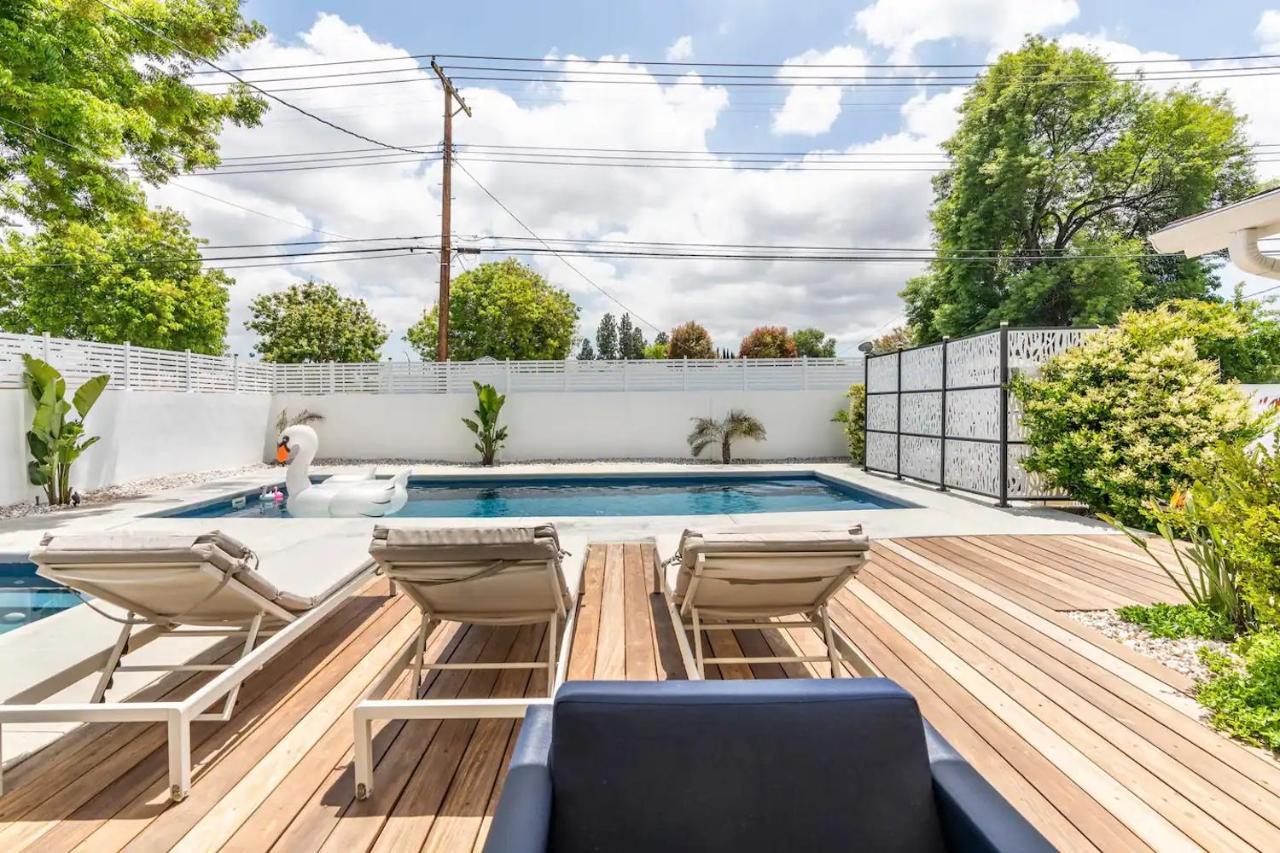 New Luxury Entertaining House With Pool Spa Sauna Tesla Charger Pets Los Angeles Exterior photo